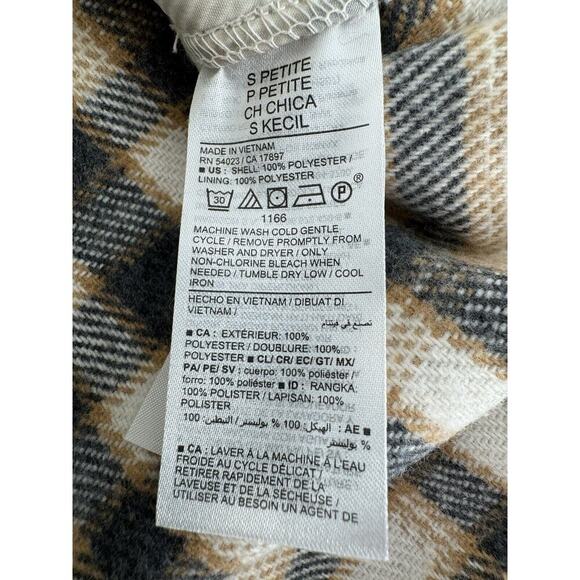 Old Navy Shacket Size Petite S Flannel Plaid Long Utility Outdoor Soft Brushed​ - Picture 11 of 13